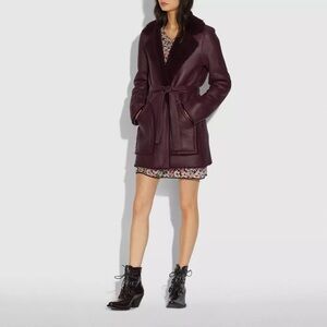 Coach Burgundy Teddy Jacket